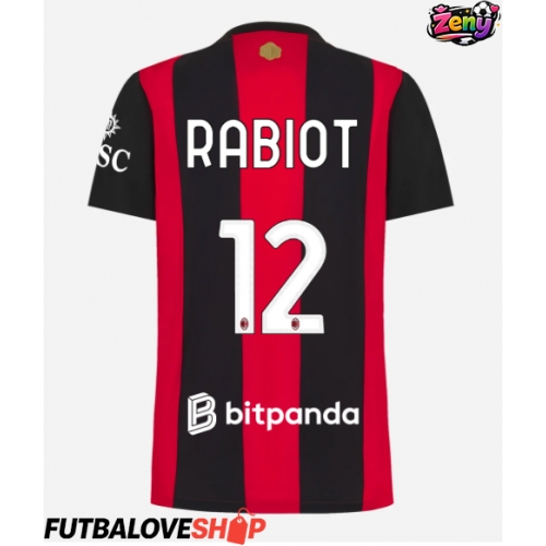 Dres AC Milan Adrien Rabiot #12 Domáci pre Ženy 2026-27 Krátky Rukáv